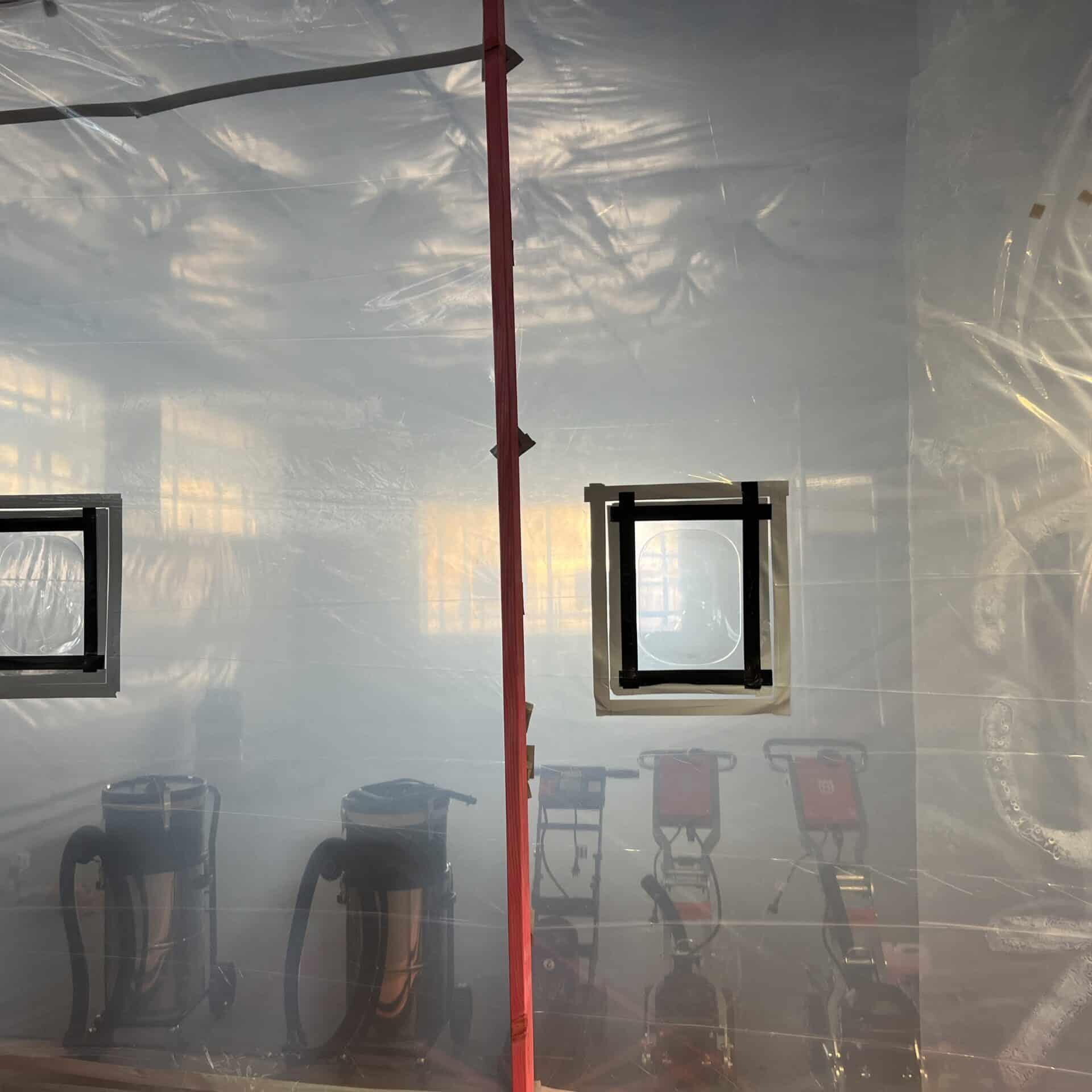 2 x viewing ports for Class A asbestos removal enclosure