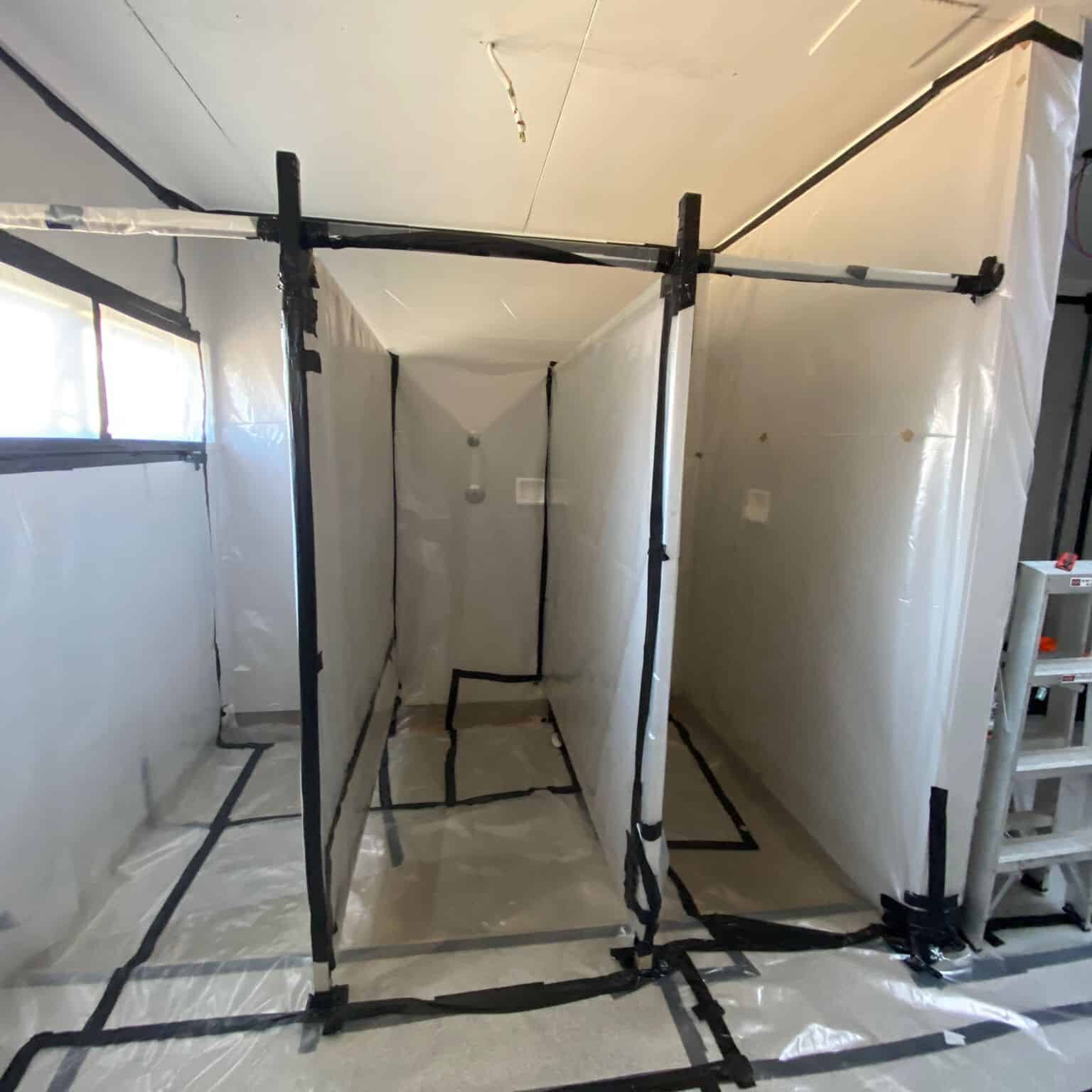 Class B Asbestos removal commercial bathroom